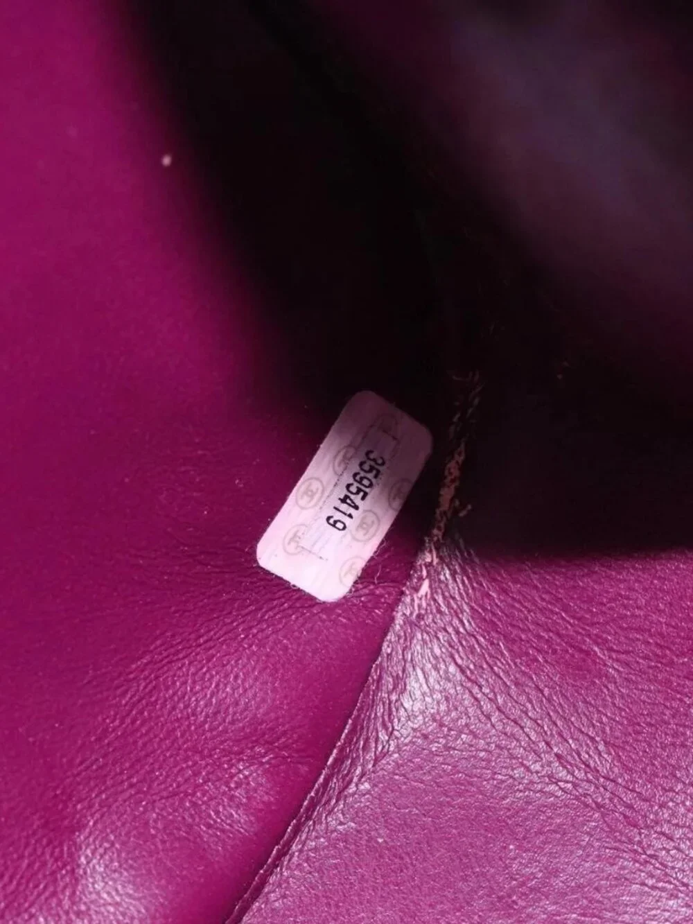 CHANEL Matelasse Hand Bag cotton Purple Gold CC Auth 131194